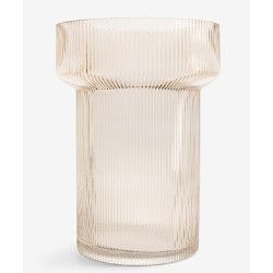 VASE strie champagne XL